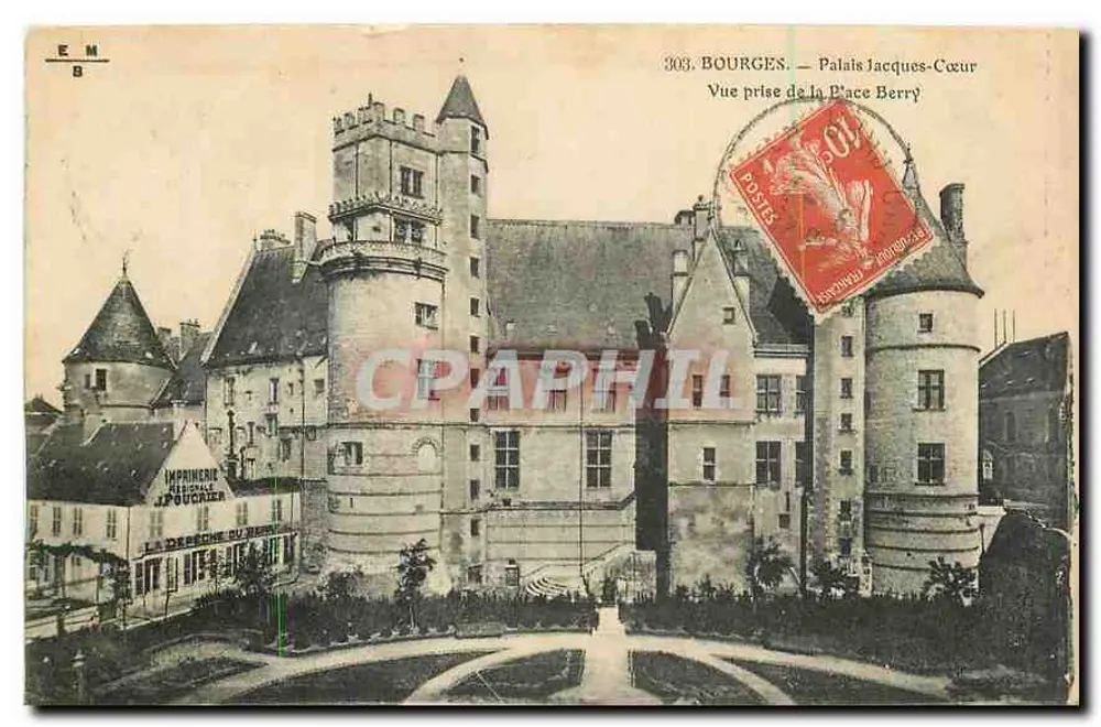 Bourges — Palast Jacques-Cœur — Ansicht vom Place Berry - Vorderseite