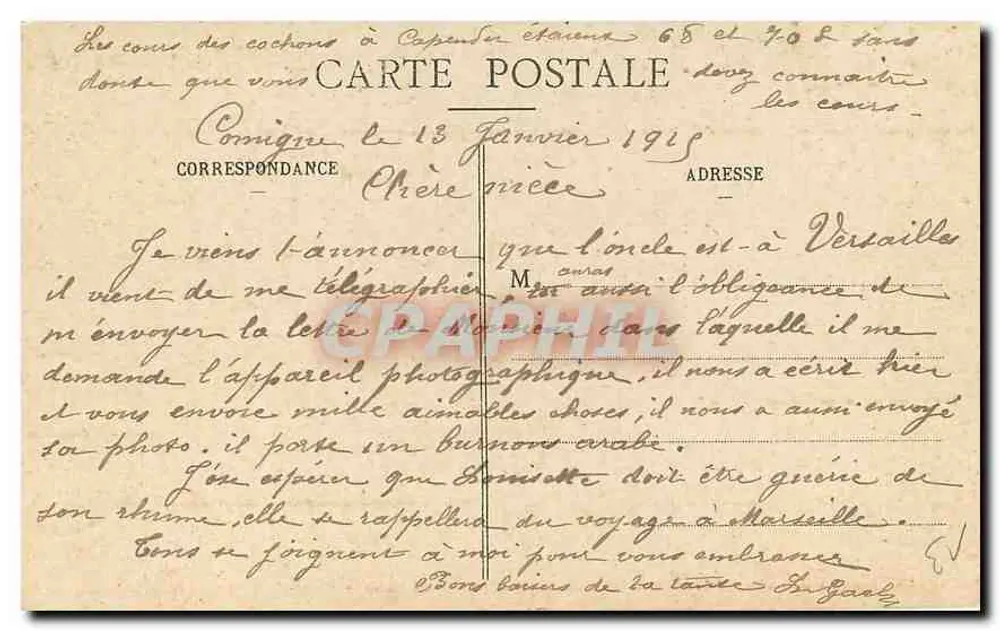 Marseille - Place Castellane - Fontaine Cantini - EL. - Verso