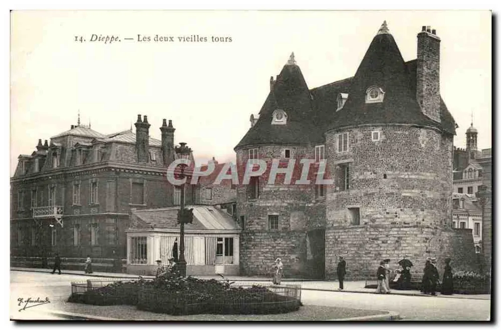 Dieppe — The Two Old Towers — F. Fouchaux, n°14 - Front