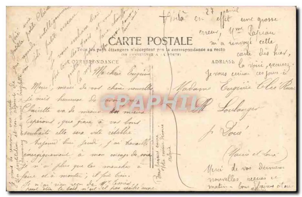 Menina com um pássaro — Sazerac Phot, Paris — n° 12.81 - Verso