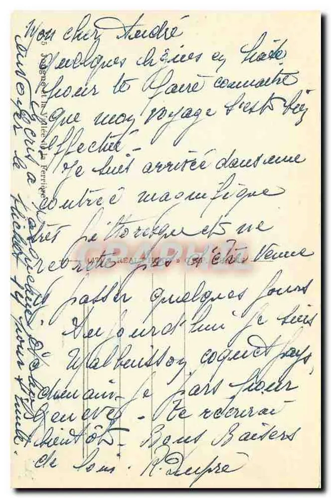 Visão da vales da Vézère — editor C.A.P. n° 137 - Verso