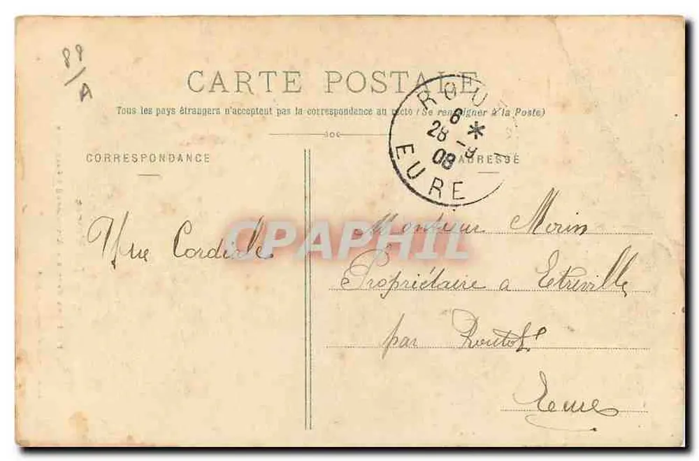 Floresta de Pinheiros em Kichompré-Gérardmer — Os Vosges — imp. Ad. Wotek, Saint-Dié (Depositado) N° 1927 - Verso