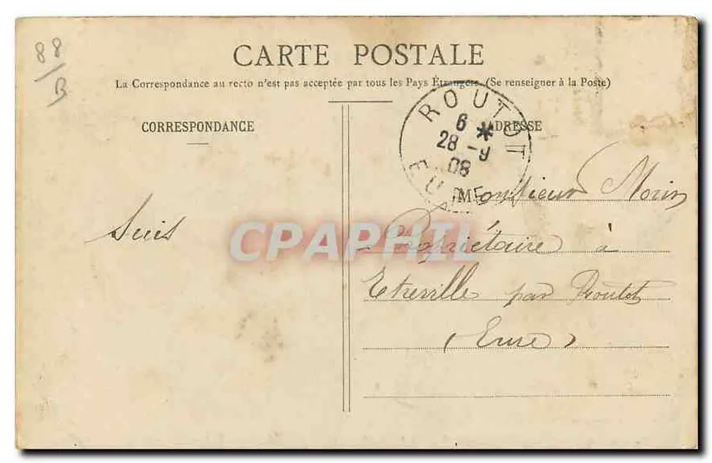Gérardmer — O Ponte da Vologne no Saut des Cuves — Imp. Ad. Weick - Saint-Dié (Depositado) N° 2805 - Verso