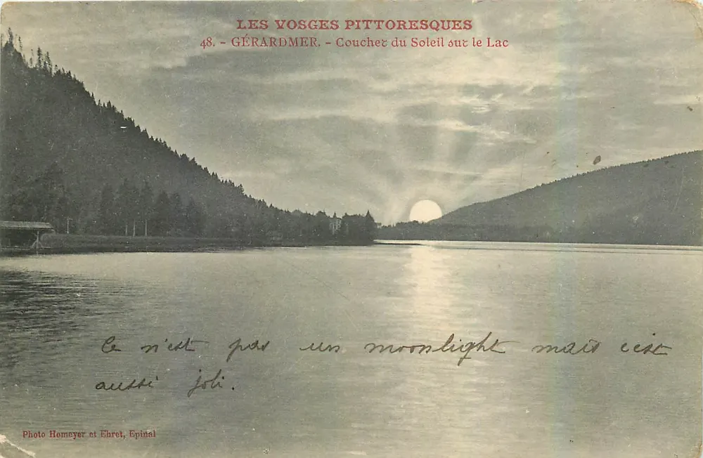 Gérardmer — Sonnenuntergang über den See — Photo Hommeyer et Ehret, Epinal - Vorderseite
