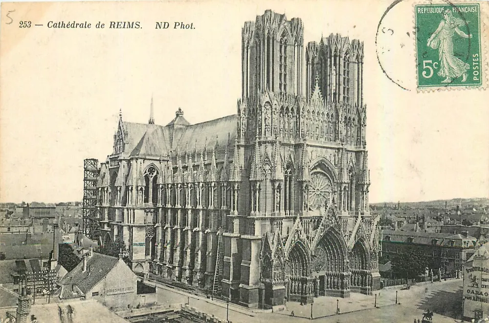 Catedral de REIMS — vista da fachada — ND Fot. n°253 - Frente