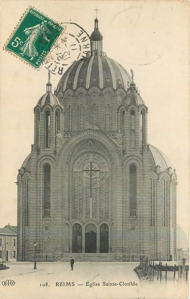 Reims — Église Sainte-Clotilde — Édition EID, n° 108 - Frente