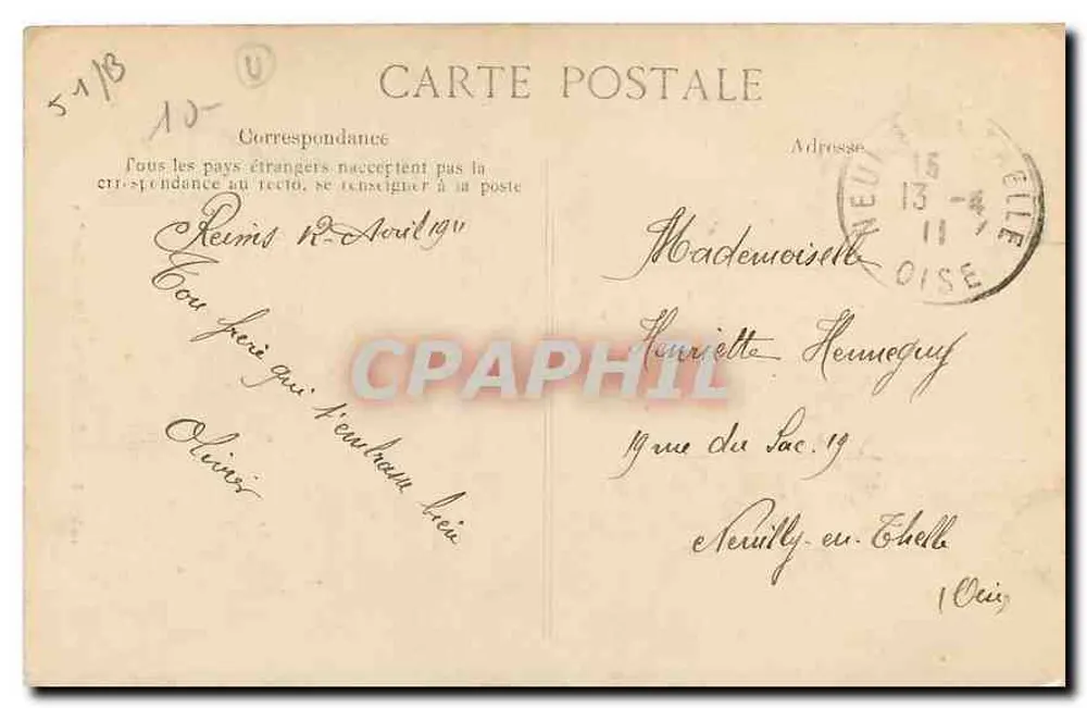 Reims — Église Sainte-Clotilde — Édition EID, n° 108 - Verso
