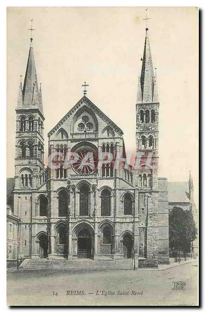 Reims — A Igreja de São Remígio — IND. 14 - Frente