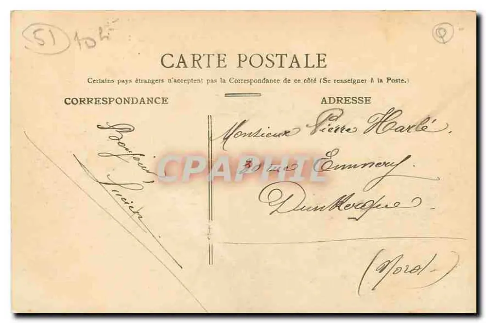 Reims — A Catedral : lado Norte — H.M.S. - Verso