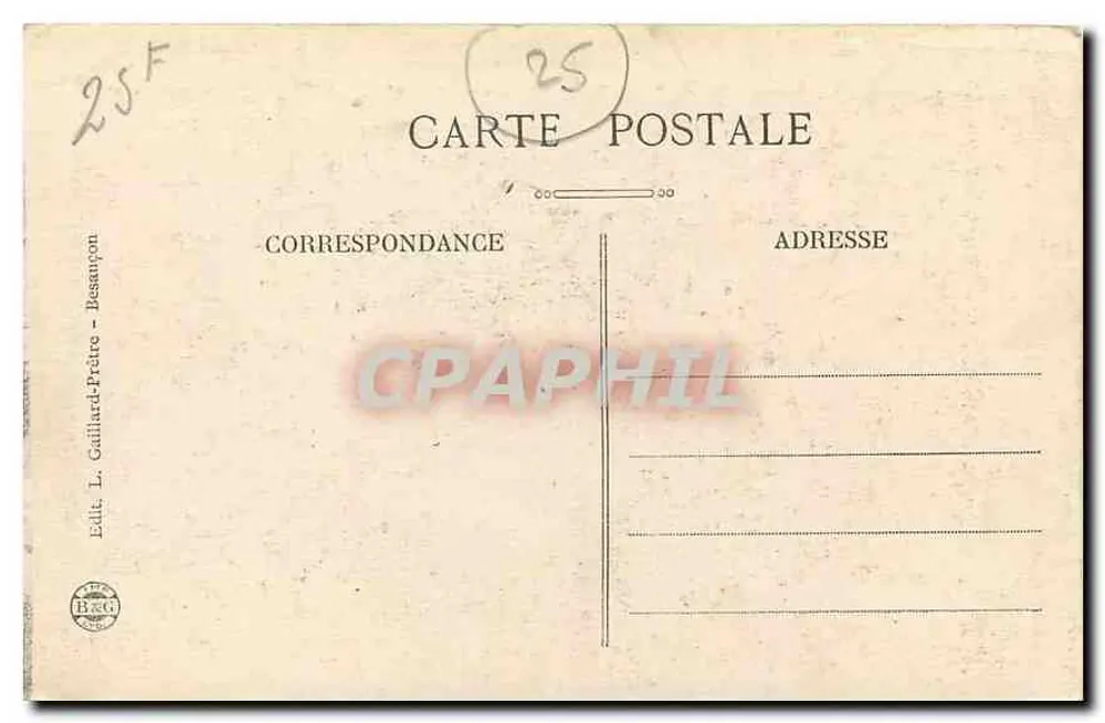 Vista aérea de Besançon — editor L. Gaillard-Prêtre - Verso