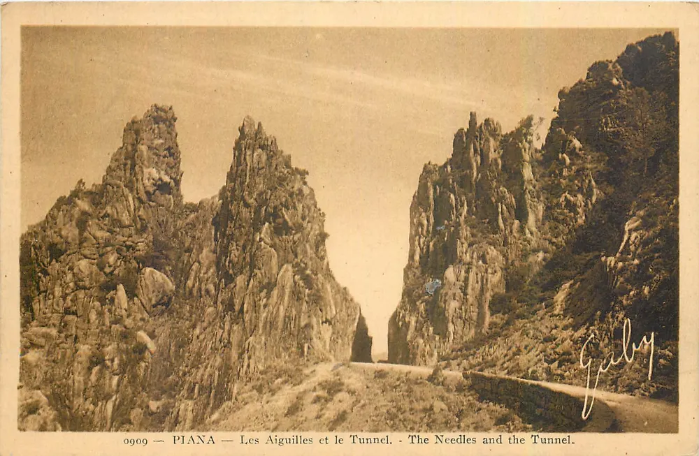 PIANA — Les Aiguilles et le Tunnel — The Needles and the Tunnel — Gaby - Recto