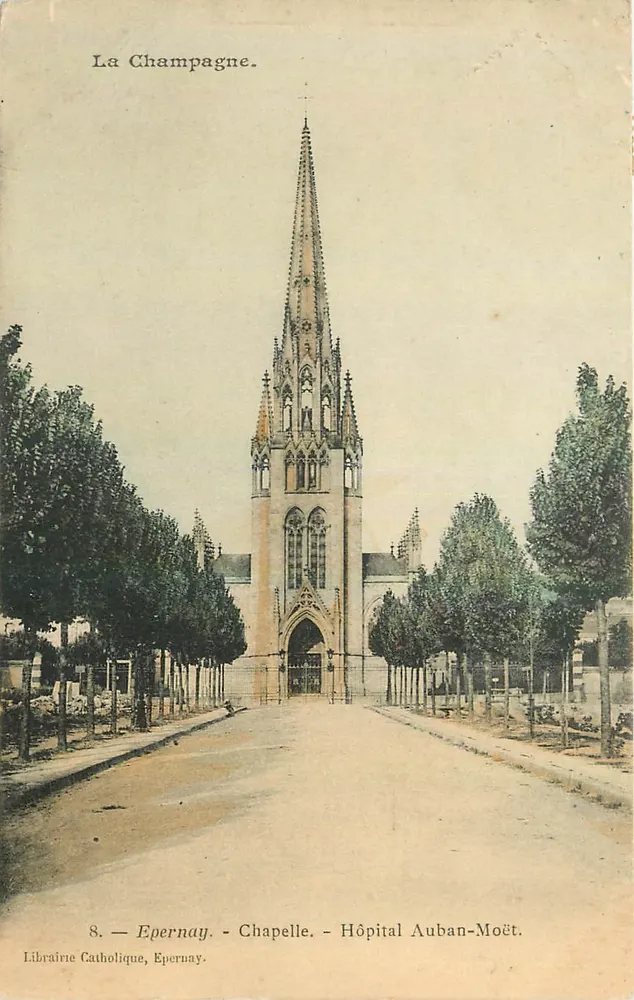 Epernay — Kapelle — Krankenhaus Auban-Moët — Katholische Buchhandlung, Epernay - Vorderseite