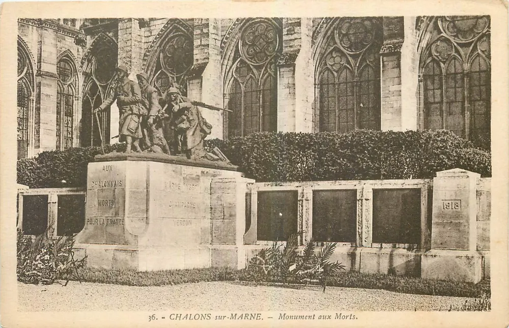 Châlons-sur-Marne — Monument voor de Dood — Uitgever Lacour, n°36 - Voorkant