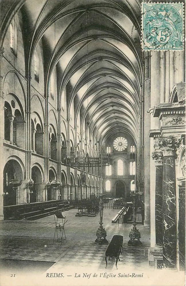 Reims — La Nef de l'Église Saint-Remi — KB Phot - Recto