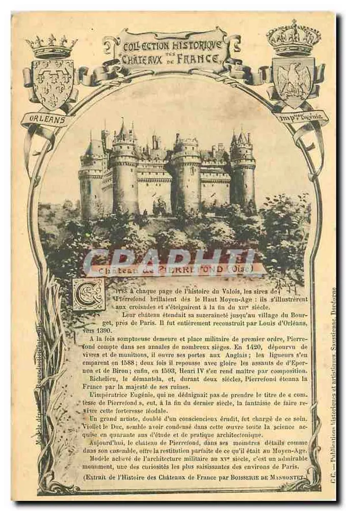 Castello di Pierrefond (Loira) — Collezione Storica dei Castelli di Francia — Editore: C.C. — Pubblicazione Storica e Artistica Saurienne D'Anjou - Recto