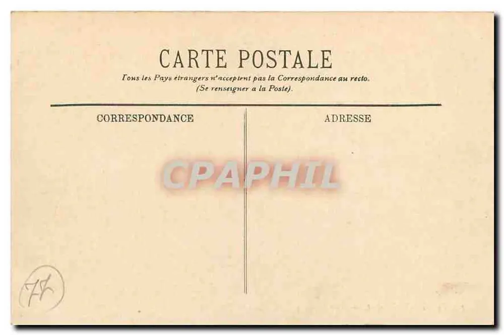 Fontainebleau — Schloss und Karpfenteich — LL. n° 407 - Rückseite