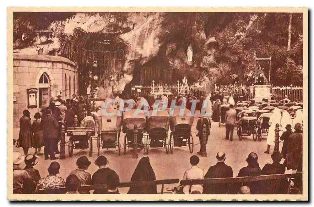 Lourdes — A Grotte — Edição P. Doucet - Frente