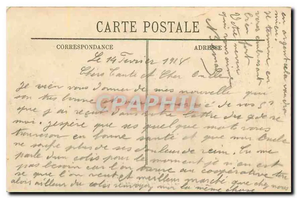 Lunéville — Les Bosquets — La Statue d'Eckmann et le Château — LL. - Verso