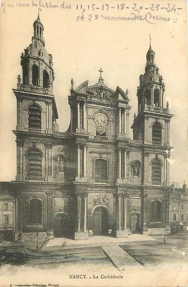 NANCY — La Cathédrale — Imprimé par Les Imprimeries Réunies, Nancy - Frente