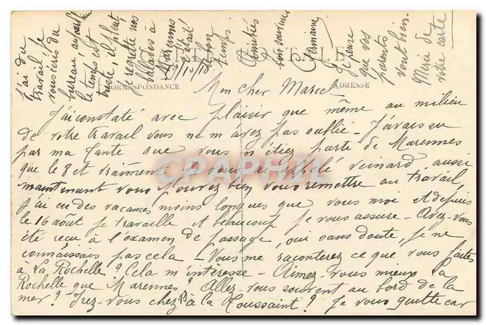 Paris — Notre-Dame (fachada Portais) — M.J. n°591 - Verso
