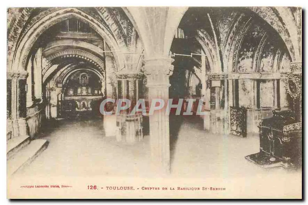 Toulouse - Criptas da Basílica de São Sernim — Editor: Typo Laboche Trecus, n° 126 - Frente