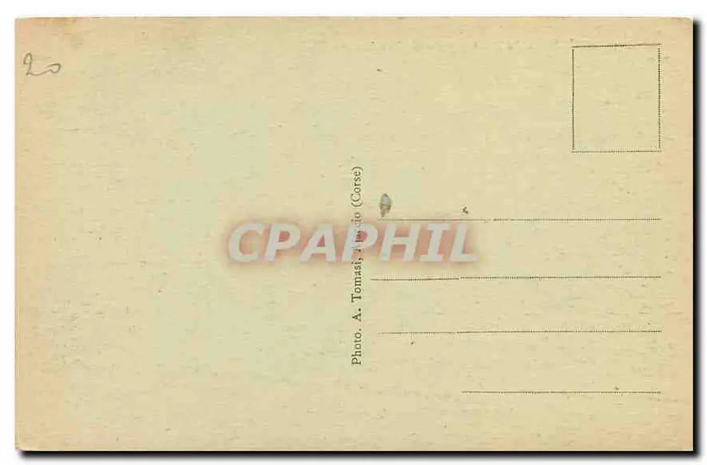 Ajaccio - Statua di Napoleone I — editore A. Tomasi, n. 131 - Verso