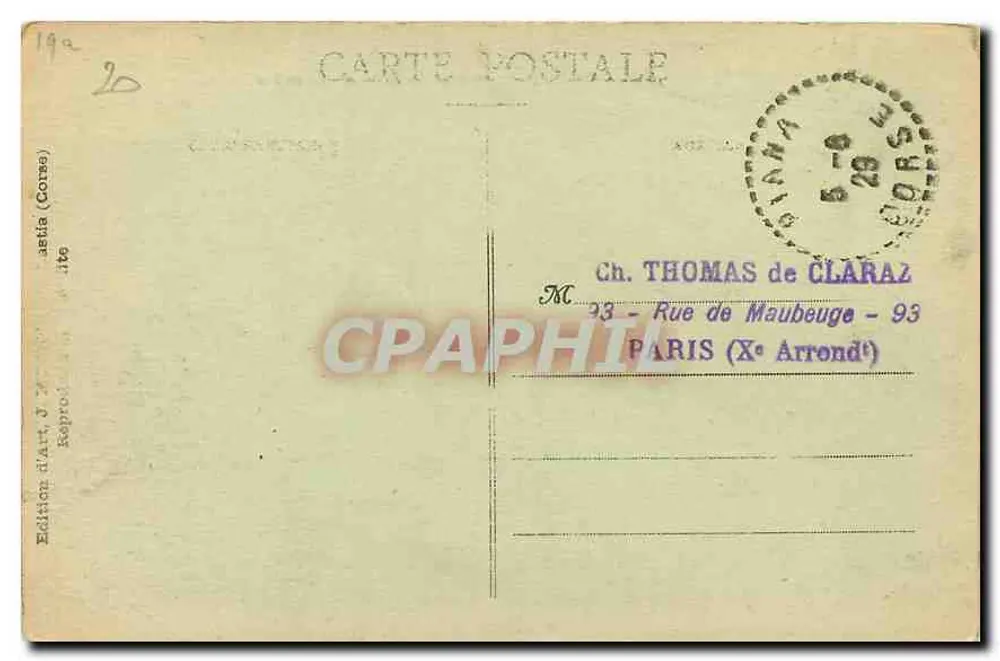 Calanches de PIANA (Circuito de Evisa) — Córsega — J. Moretti 3666 - Verso