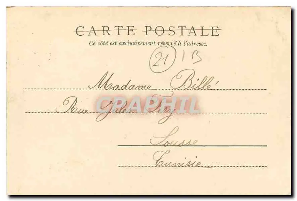 O Hotel de Ville — Dijon — editor Paris, n° 2827 - Verso