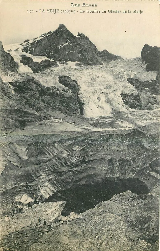 Die Meije (3987m) - Der Gouffre du Glacier de la Meije — Die Alpen — N. Bounrie, Gap - Vorderseite