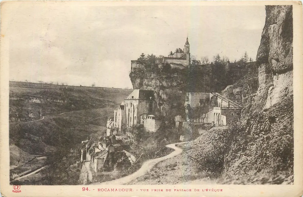 Rocamadour — Ansicht vom Weg des Bischofs — Verlag LF Monaco, Nr. 94 - Vorderseite