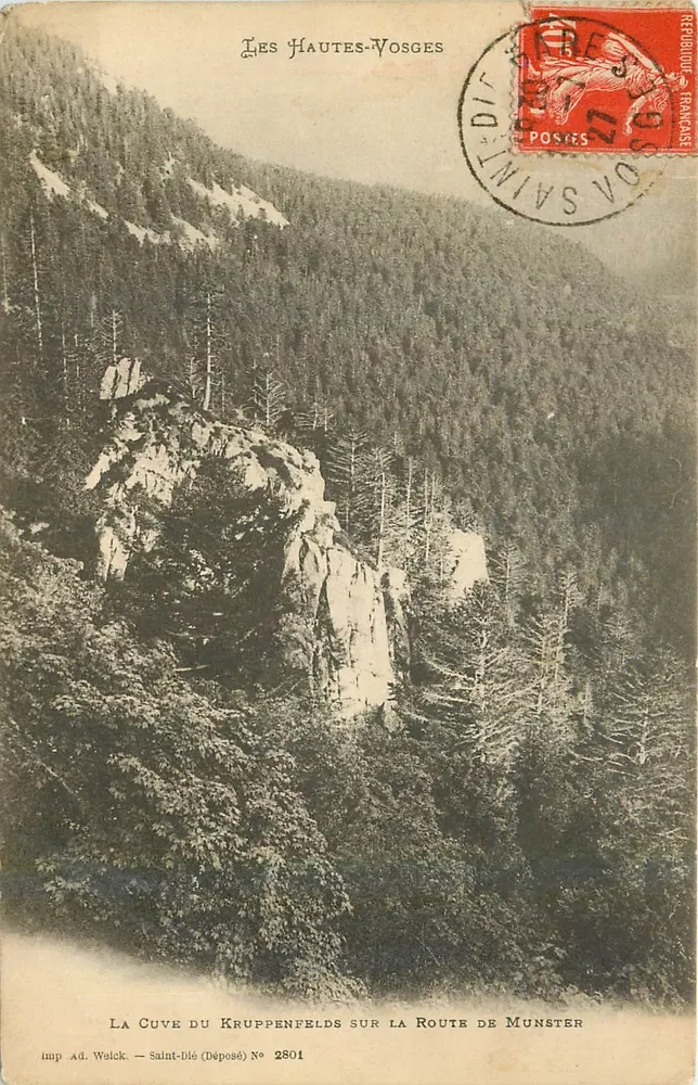 La Cuve du Kruppenfelds auf der Straße nach Munster — Die Vosges — Imp. Ad. Welck, Saint-Dié, N° 2801 - Vorderseite