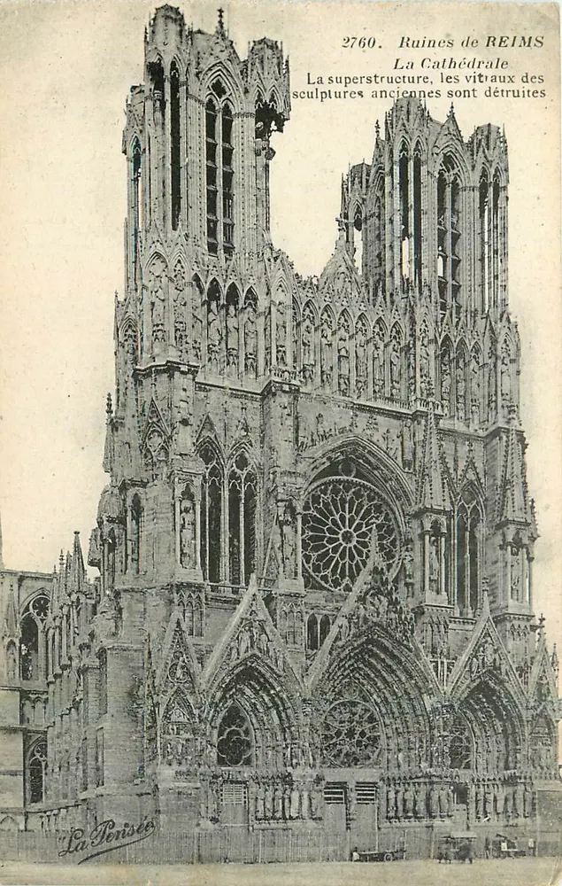Ruínas de Reims — A Catedral — La Pensée, n°2760 - Frente