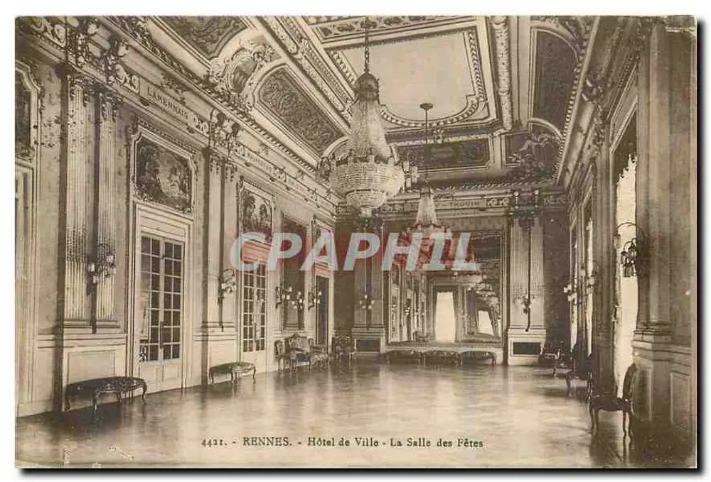 Rennes - Rathaus - Saal der Feierlichkeiten — anonymer Verleger, Nr. 4431 - Vorderseite