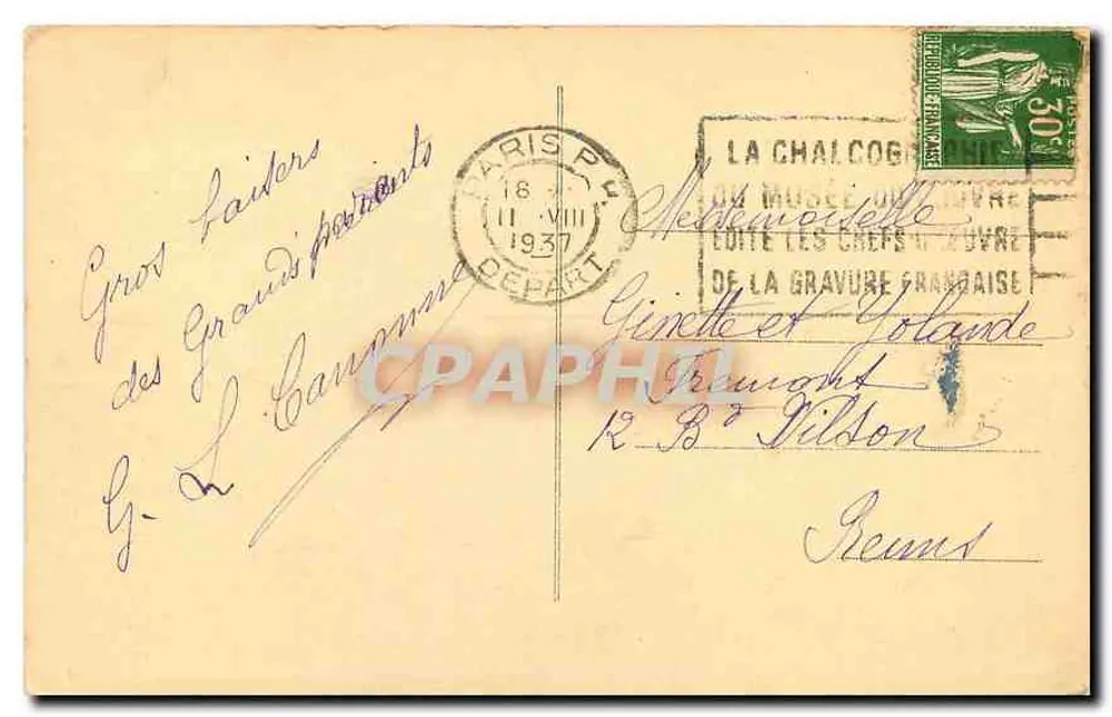 PARIS — O PONTE ALEXANDRE III — Editora: La Chalcothèque - Verso