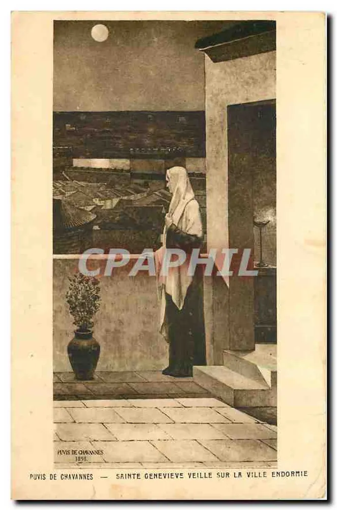 Saint Geneviève wacht über die schlafende Stadt — Puvis de Chavannes — 1891 - Vorderseite