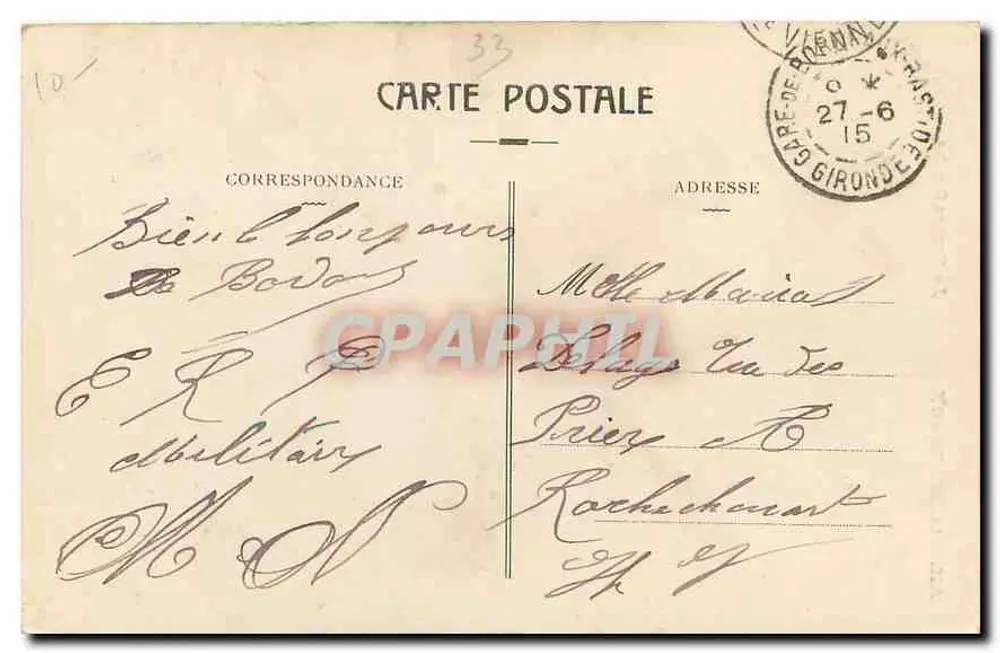 Bordeaux — A Grande Campanha — AH. — 11. — Editor Agot - Verso