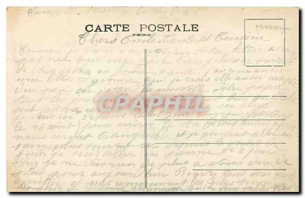 Camp de Mailly — Eingang zum Lager. - Die Verladung. — A. Niéops, Verleger - Rückseite