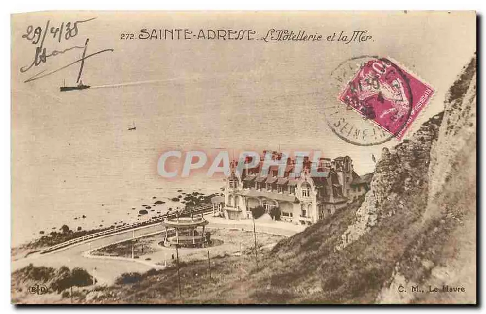 Sainte-Adresse — The Hotel and the Sea — C. M., Le Havre - Front