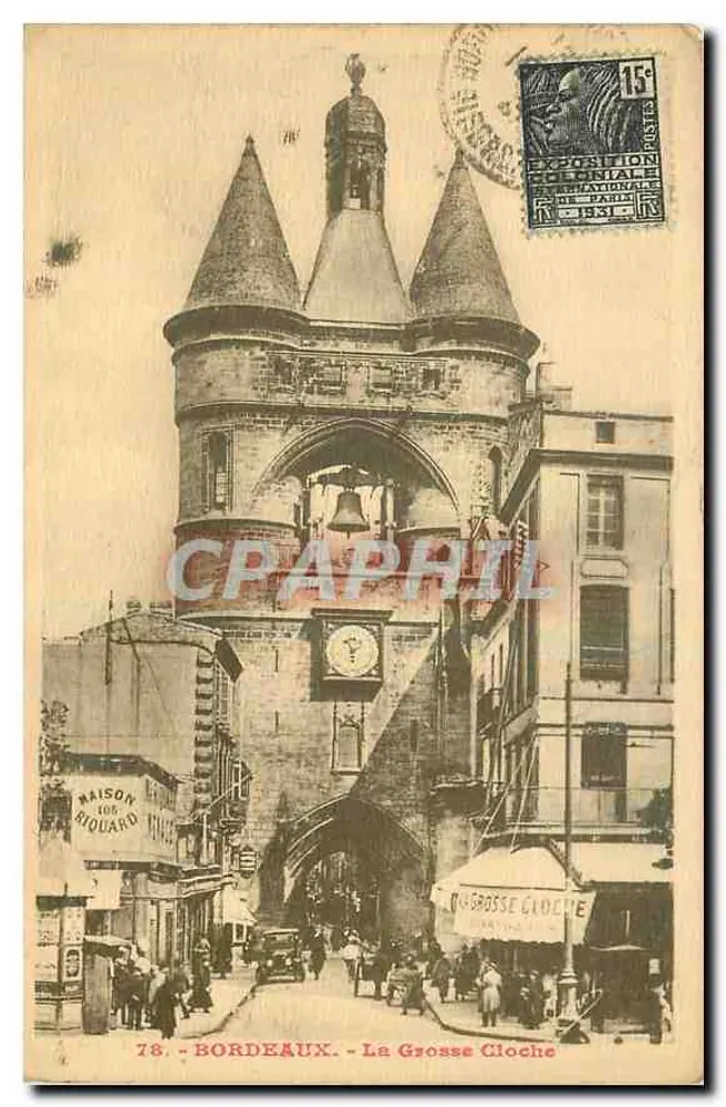 Bordeaux - La Grosse Cloche — Maison Riouard, uitgeverij nummer 78 - Voorkant