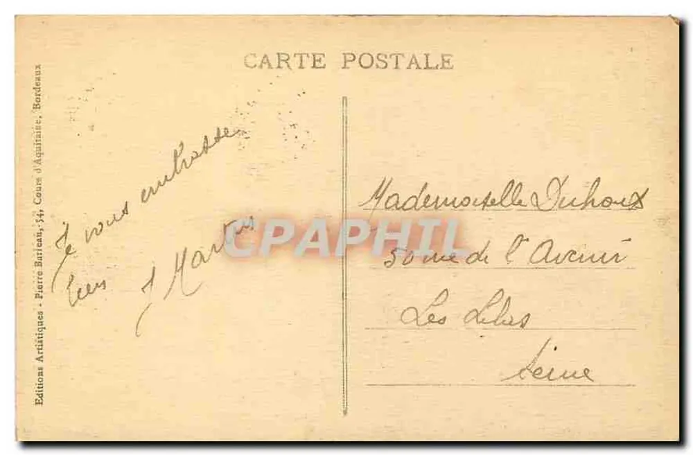 Bordeaux - La Grosse Cloche — Maison Riouard, uitgeverij nummer 78 - Achterkant