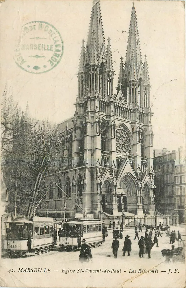 Marseille — Église Saint-Vincent-de-Paul — Les Réformés — J. F. - Recto