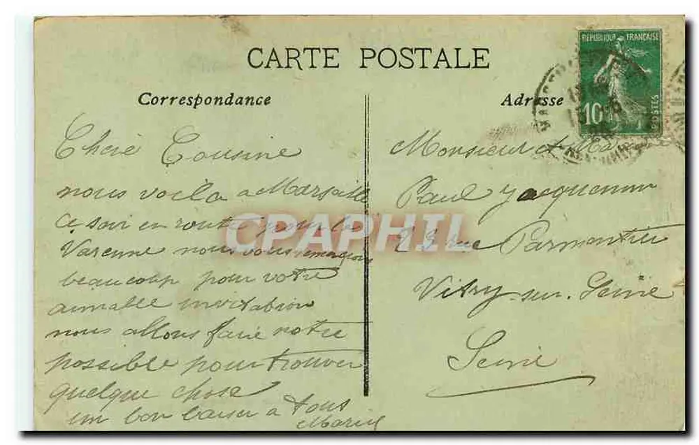 Marseille — Quai des Belges — Editor: C. L. P. (número de série não visível) - Verso