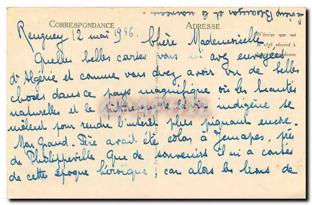 Besançon — Igreja Nossa Senhora — Bilhete postal antigo n°176 - Verso