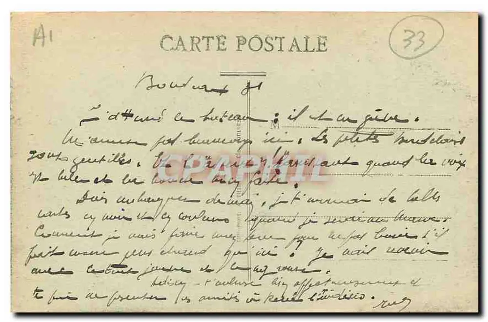 Bordeaux — Ruínas do Palácio Gallien — A.H. - 19 - Verso