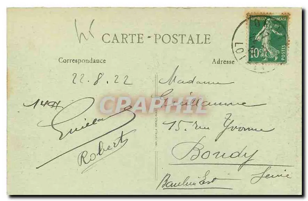 Olivet - Ufer des Loiret - Café-Restaurant Paul Foret — Verleger: 617 - Rückseite