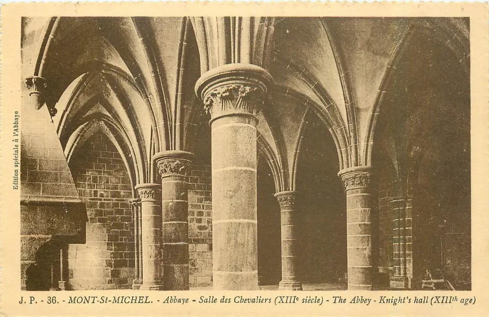 Mont-Saint-Michel - Abtei - Rittersaal (13. Jahrhundert) - Vorderseite