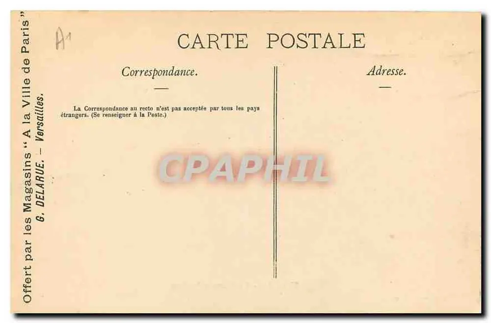 Verrailles - A Gruta de Apolo — A. Mantiaux, Paris - Verso