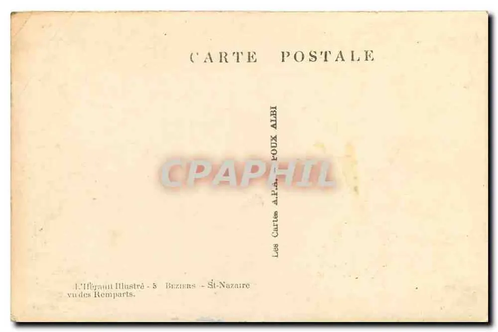 Saint-Nazaire — Ansicht der Mauern — Les Cartes Postales A.F.A. POUX ALBI - Rückseite