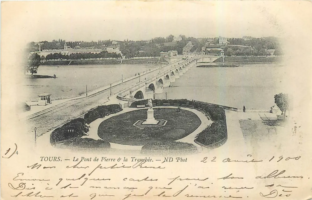 Tours — O Ponte de Pierre & a Tranchée — ND Phot - Frente