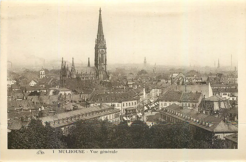 Mulhouse - Vista geral — editor C. Alainchins, Strasbourg - Frente